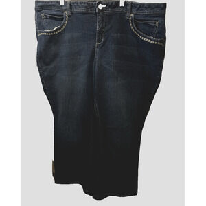 Women’s Cato Medium Blue Denim Stretch Straight Jeans Size 2X 24WP